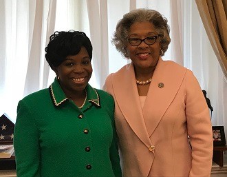 Kimberly Ellison-Taylor, CPA, CGMA, (left) and Rep. Joyce Beatty (right).