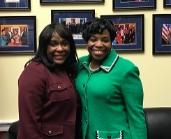 Kimberly Ellison-Taylor, CPA, CGMA (right) and Rep. Terri Sewell (left).