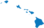 Hawaii map silhouette