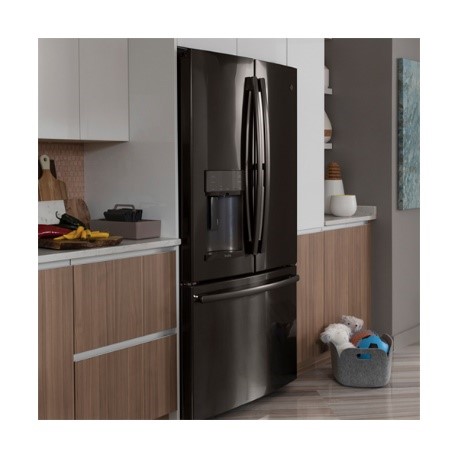 GE refrigerator - black stainless