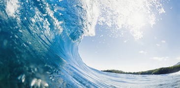 blue ocean wave hawaii